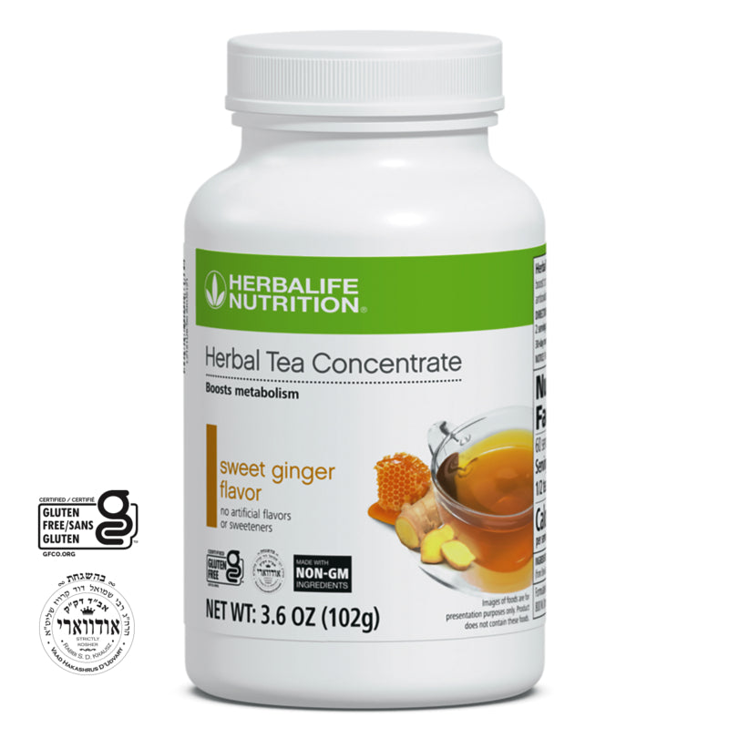 Herbal Tea Concentrate: Sweet Ginger with Non-GM Ingredients (Canister)